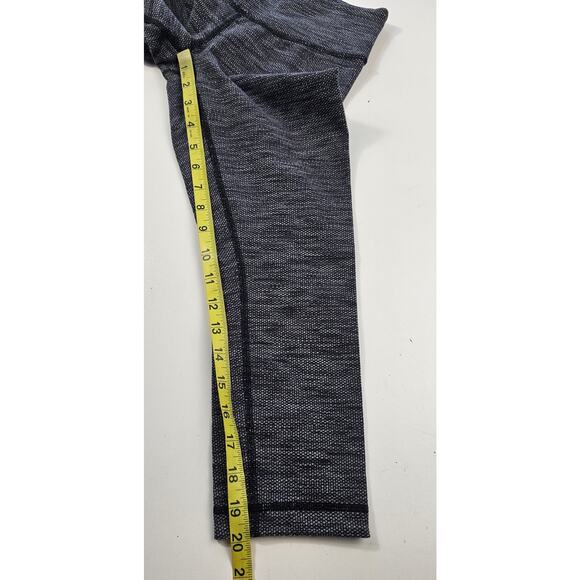 Lululemon Wunder Under Cropped Pant Coco Pique Black White Leggings Women’s 4 - Picture 5 of 7